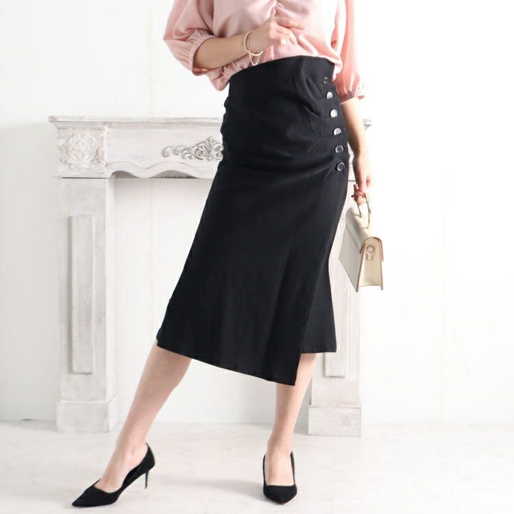 大きいサイズ レディース 2wayハイウエストギャザータイトスカート　jp397