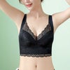 大きいサイズ レディース ノンワイヤーシームレスレースブラ　goldy-957 ブラック