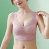 大きいサイズ レディース ノンワイヤーシームレスレースブラ　goldy-957 ピンク