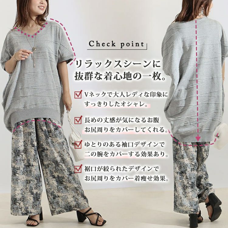 大きいサイズ レディース ドルマンスリーブコットンニット　gold882