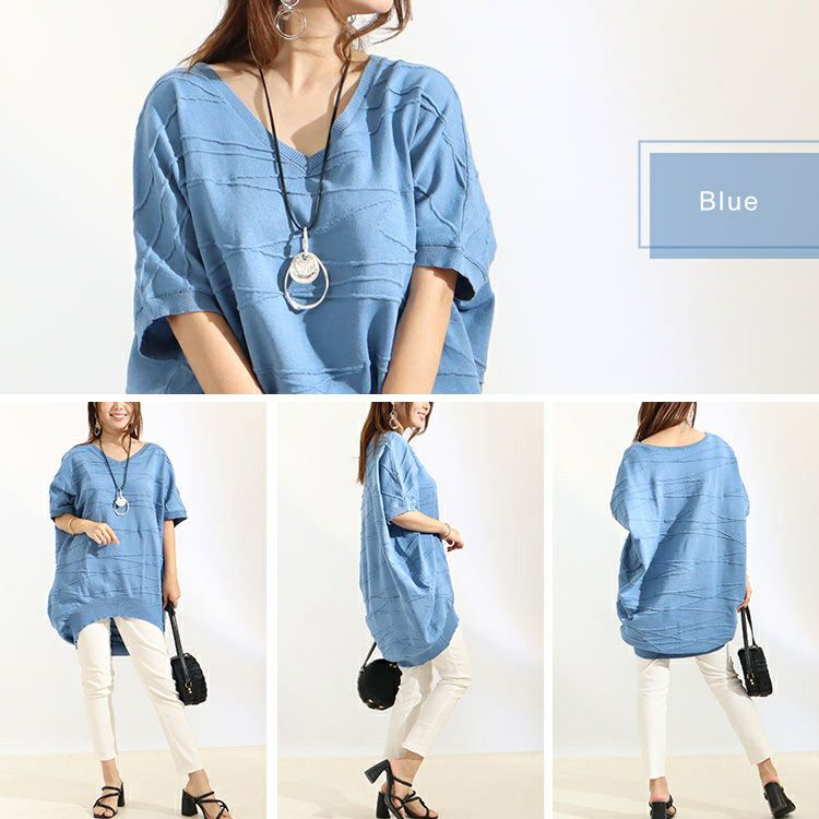 大きいサイズ レディース ドルマンスリーブコットンニット　gold882