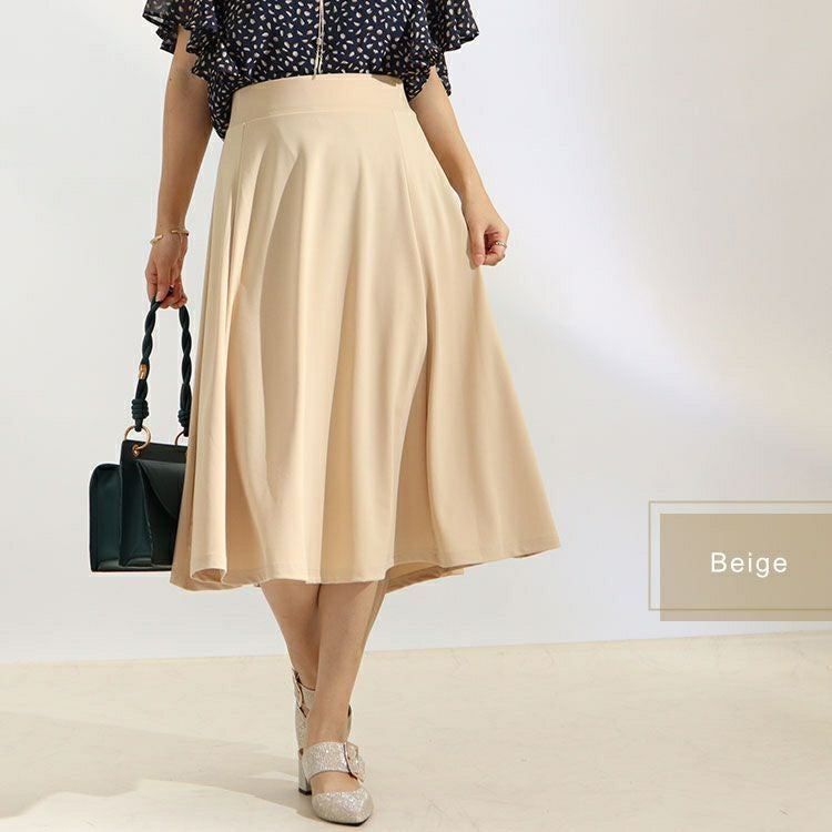 大きいサイズ レディース カットツイルフレアスカート　mncut-122272