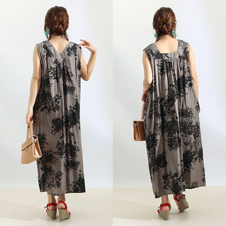 大きいサイズ レディース ノースリーブ2WAYワンピース　goldy-996 【メール便可】