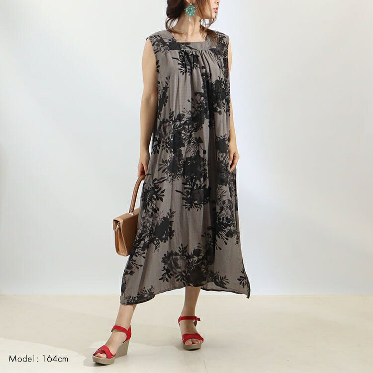 大きいサイズ レディース ノースリーブ2WAYワンピース　goldy-996 【メール便可】