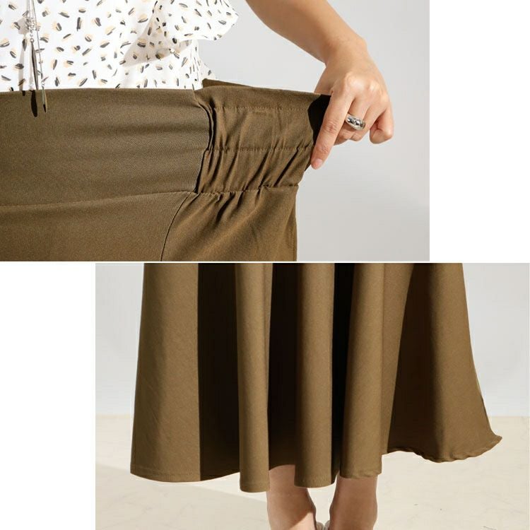 大きいサイズ レディース ストレッチツイルマーメイドスカート　maru-6501k