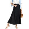 大きいサイズ レディース プリーツ切替えマーメイドスカート　fem-265 ブラック