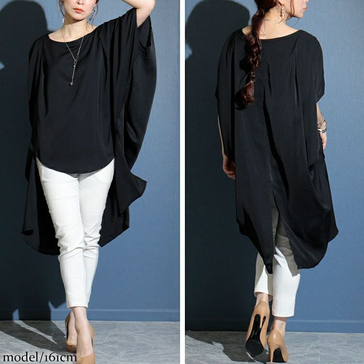 大きいサイズ レディース 変形ドルマンプルオーバー　sw-0463
