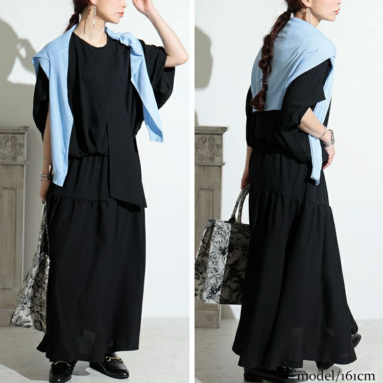 大きいサイズ レディース ブラウジングワンピース　sw-0458