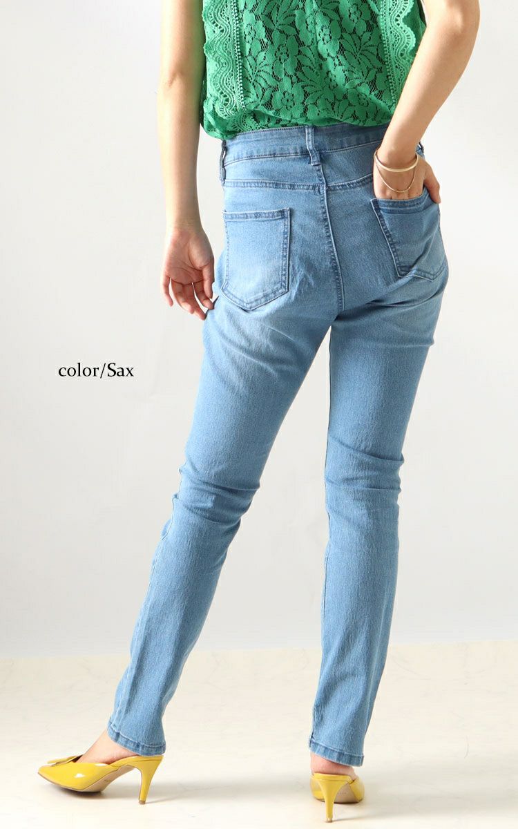 大きいサイズ レディース ストレッチスキニーデニム　tkb-0005