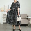 大きいサイズ レディース エスニック柄コットンワンピース　goldy-1024 【メール便可】 ブラック