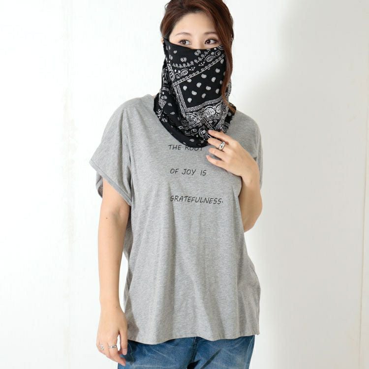 大きいサイズ レディース ペイズリー柄フェイスカバーマスク　goldy-1098 【メール便可】