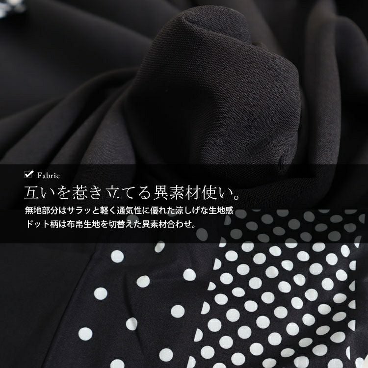 大きいサイズ レディース ドットプリント半袖ワンピース　goldy-1070 【メール便可】