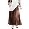 大きいサイズ レディース とろみロングスカート　sw-0477 【メール便可】 ブラウン