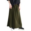 大きいサイズ レディース とろみロングスカート　sw-0477 【メール便可】 カーキ