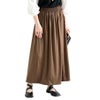 大きいサイズ レディース とろみロングスカート　sw-0477 【メール便可】 モカ