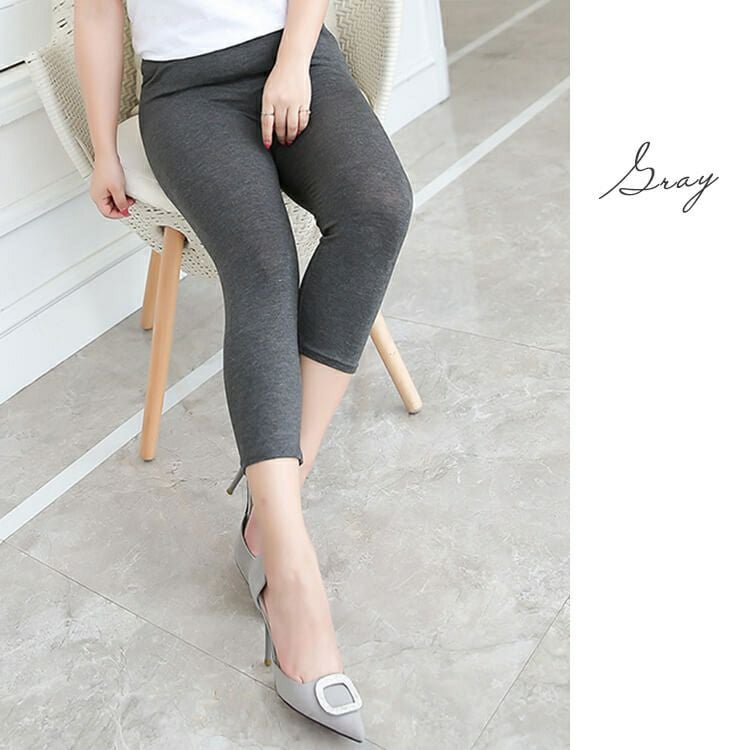 大きいサイズ レディース ゆったりフィット7分丈レギンス　goldy-1076 【メール便可】