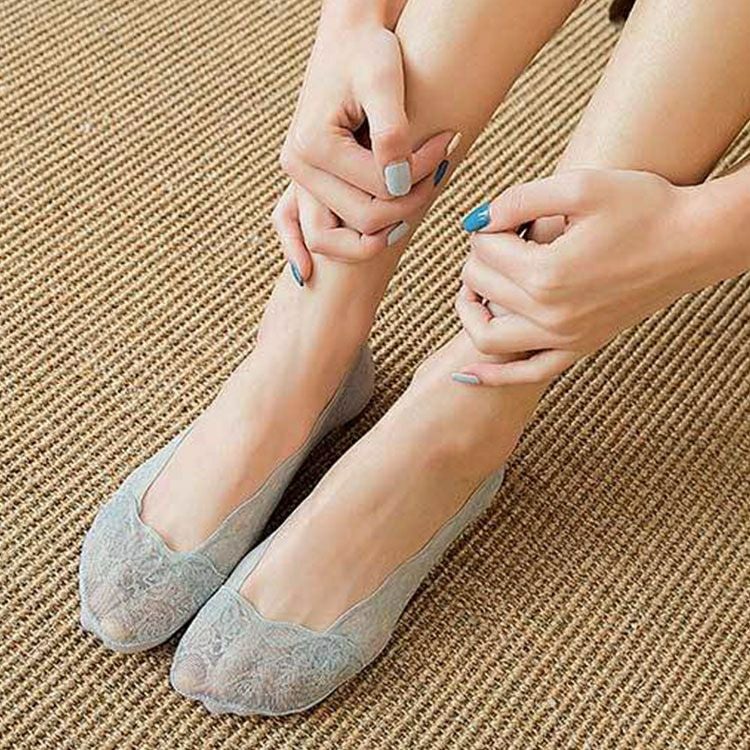 大きいサイズ レディース レース編みフットカバーソックス　goldy-1062 【メール便可】