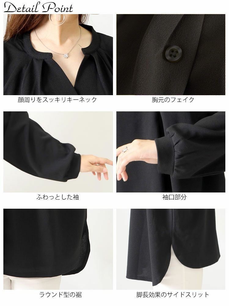 大きいサイズ レディース シワになりにくいブラウス　cast-5526013 【メール便可】