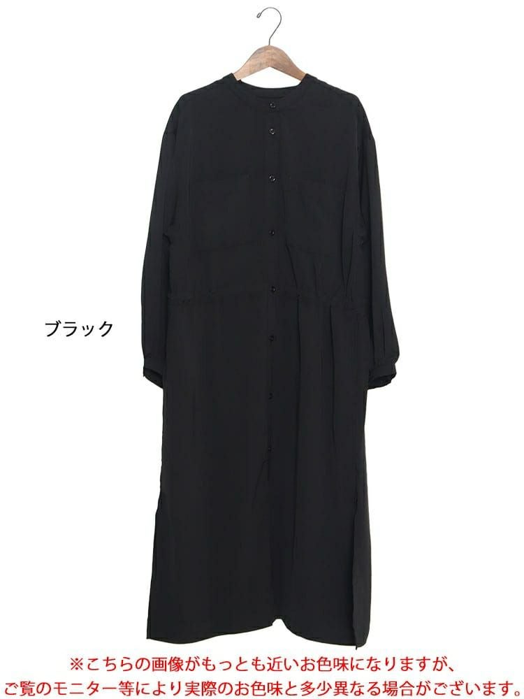 大きいサイズ レディース ドローストリングシャツワンピース　sada-6767
