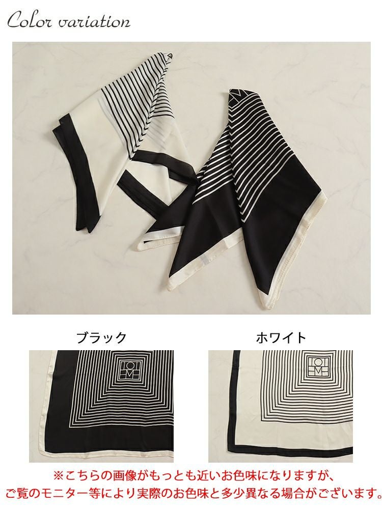 大きいサイズ レディース シルク調柄スカーフ　goldy-1092　【メール便可】