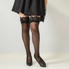 大きいサイズ レディース レースニーハイストッキング　goldy-1080 【メール便可】 ブラック