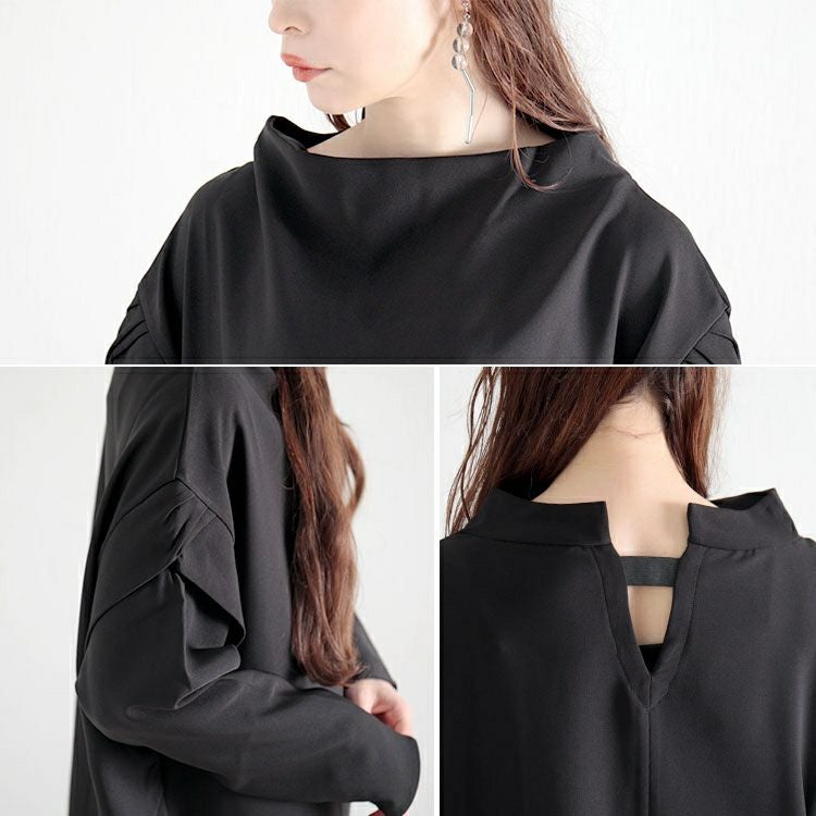 大きいサイズ レディース レイヤード風ロングワンピース　nw-22020