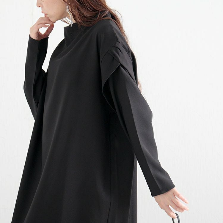 大きいサイズ レディース レイヤード風ロングワンピース　nw-22020