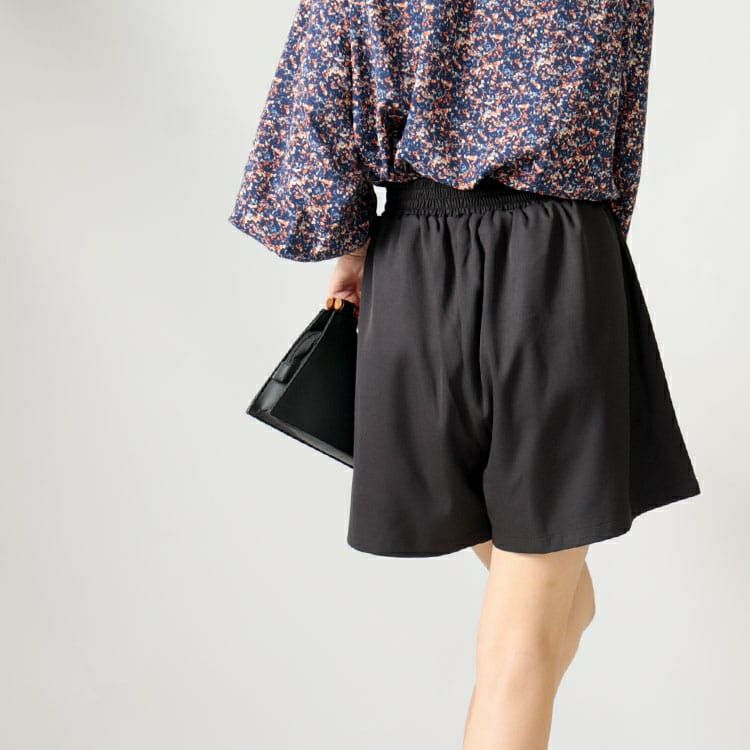 大きいサイズ レディース フレアショートパンツ　nw-22023 【メール便可】