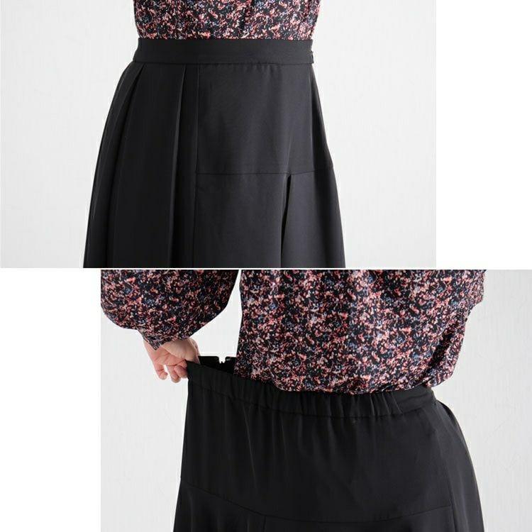 大きいサイズ レディース フレアプリーツスカート　fem-264