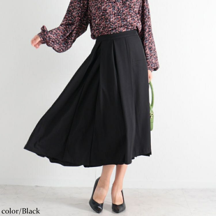 大きいサイズ レディース フレアプリーツスカート　fem-264