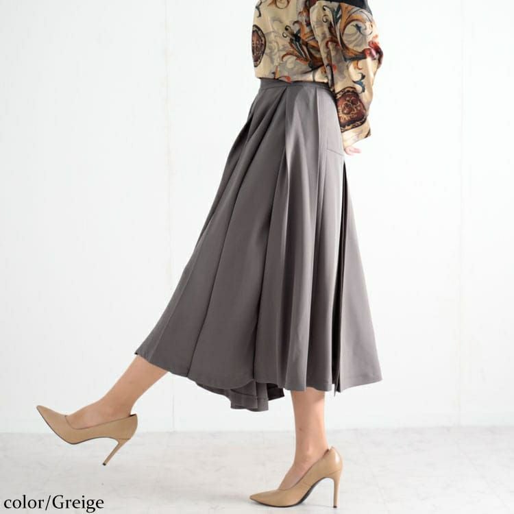 大きいサイズ レディース フレアプリーツスカート　fem-264