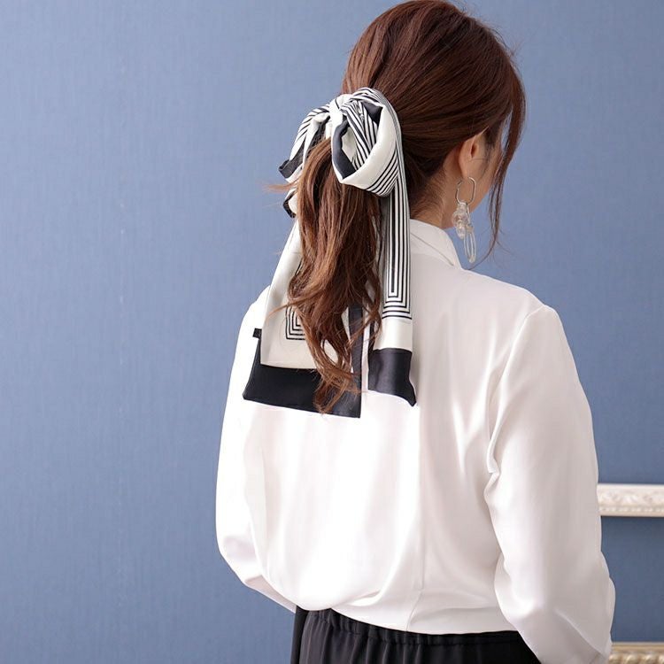 大きいサイズ レディース リボンスカーフ　goldy-1099 【メール便可】