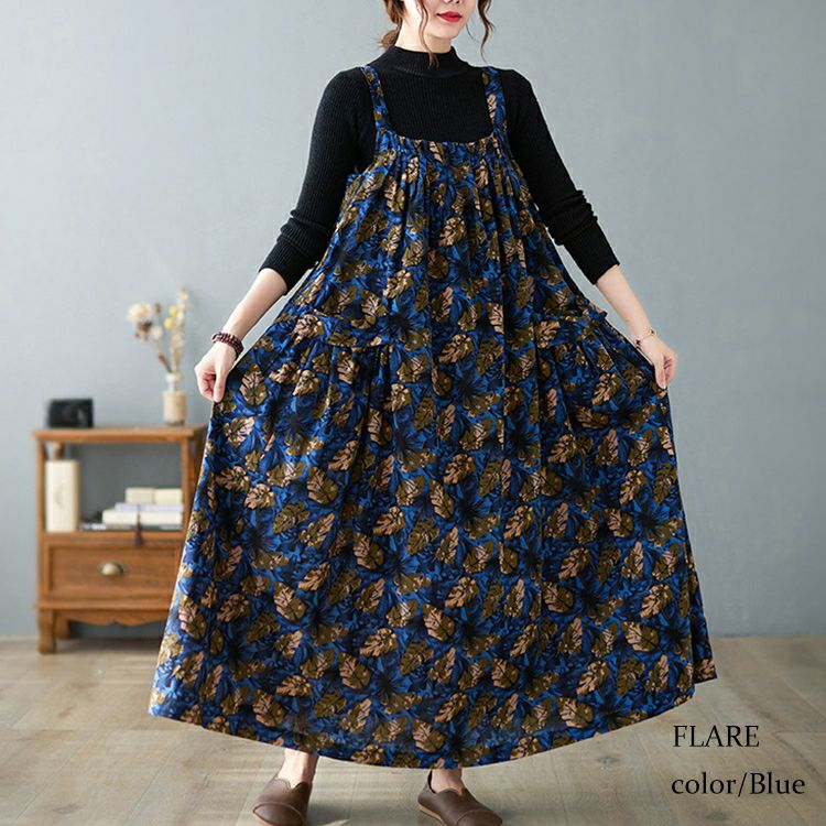 大きいサイズ レディース レトロワンピース　goldy-1108