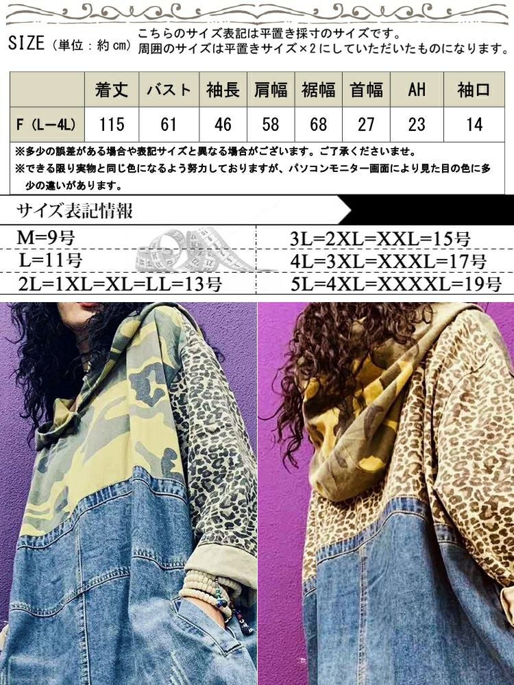 大きいサイズ レディース デニムリメイク風ワンピース　goldy-1011