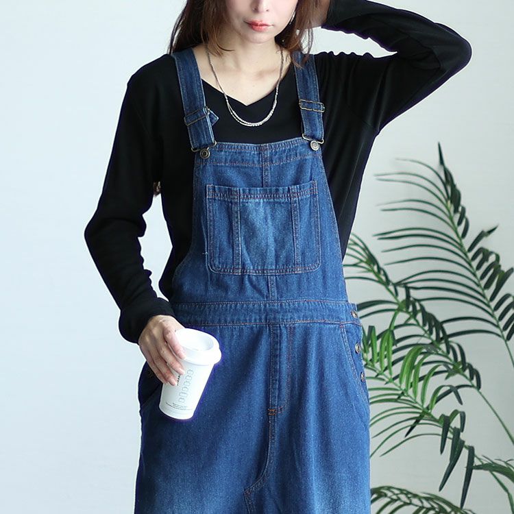 大きいサイズ レディース デニムサロペットスカート　tkb-0007