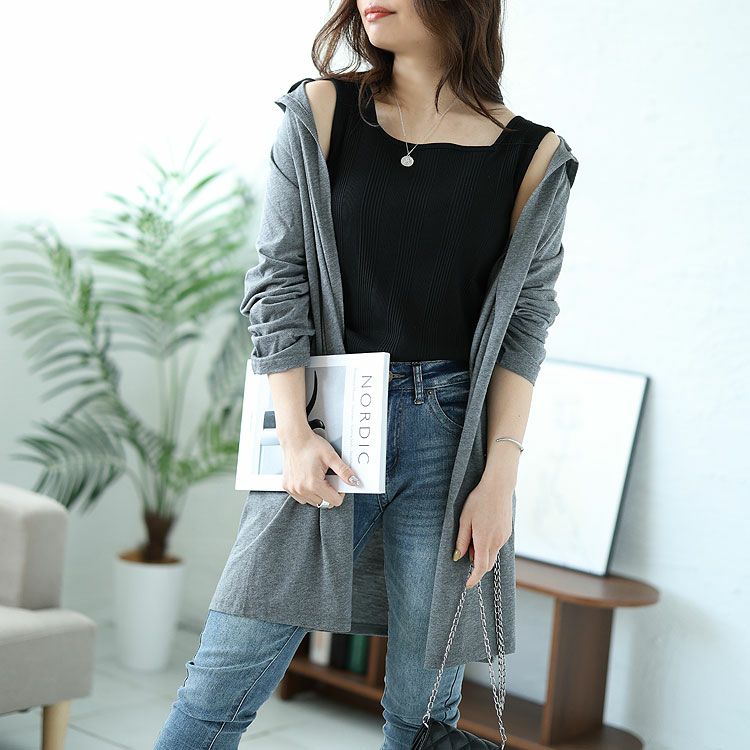 大きいサイズ レディース フーディートッパーカーディガン　cast-5526035