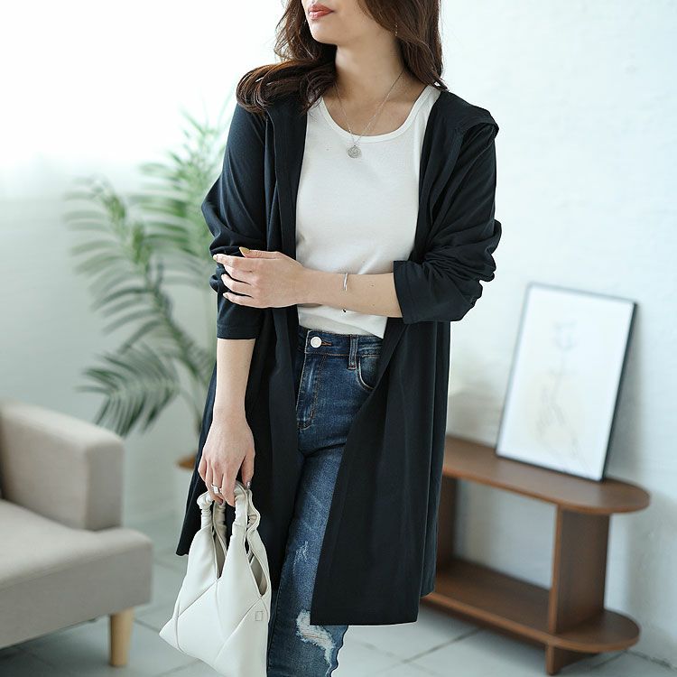 大きいサイズ レディース フーディートッパーカーディガン　cast-5526035