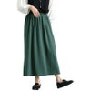 大きいサイズ レディース あったか裏起毛ロングスカート　sw-0494 グリーン