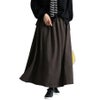 大きいサイズ レディース あったか裏起毛ロングスカート　sw-0494 チャコール