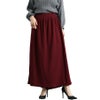 大きいサイズ レディース あったか裏起毛カフェパンツ　sw-0491 ワインレッド