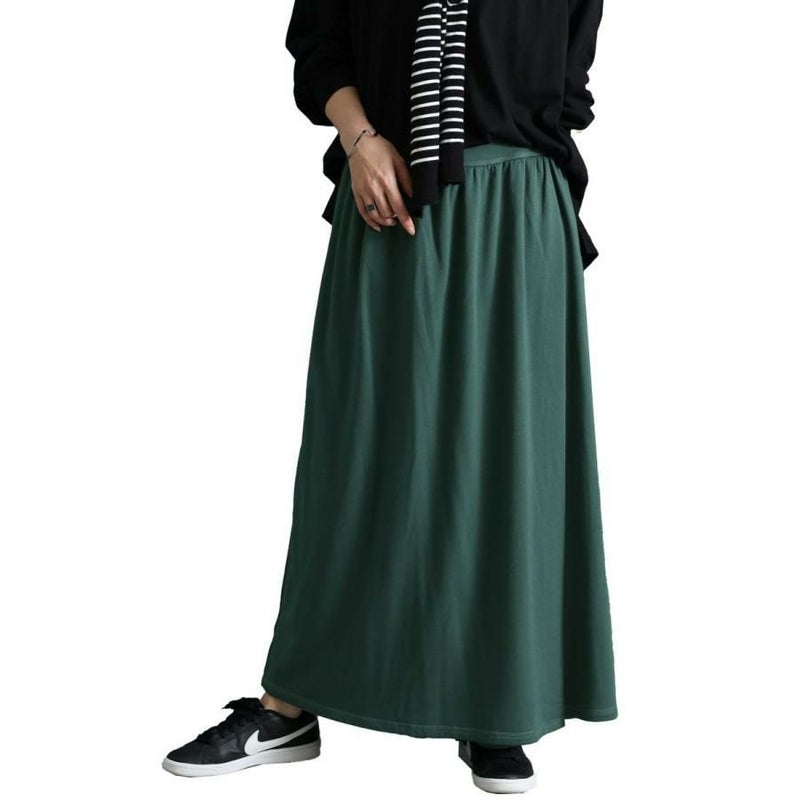 大きいサイズ レディース あったか裏起毛カフェパンツ　sw-0491 グリーン