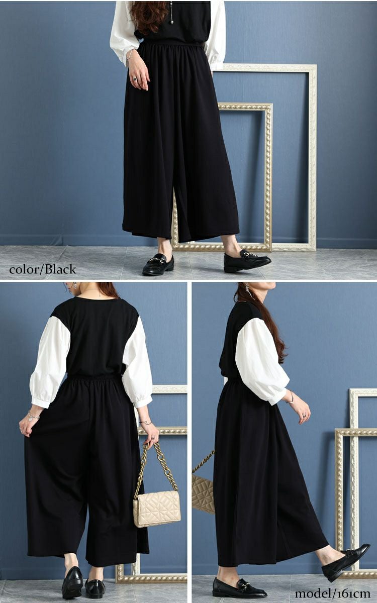 大きいサイズ レディース あったか裏起毛ワイドパンツ　sw-0490