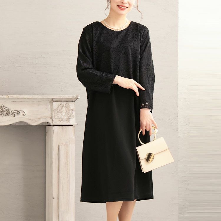 大きいサイズ レディース レースドッキングワンピース　mncut-122420