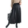 大きいサイズ レディース 前後2wayティアードロングスカート　fem-289 ブラック