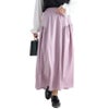 大きいサイズ レディース 前後2wayティアードロングスカート　fem-289 ラベンダー