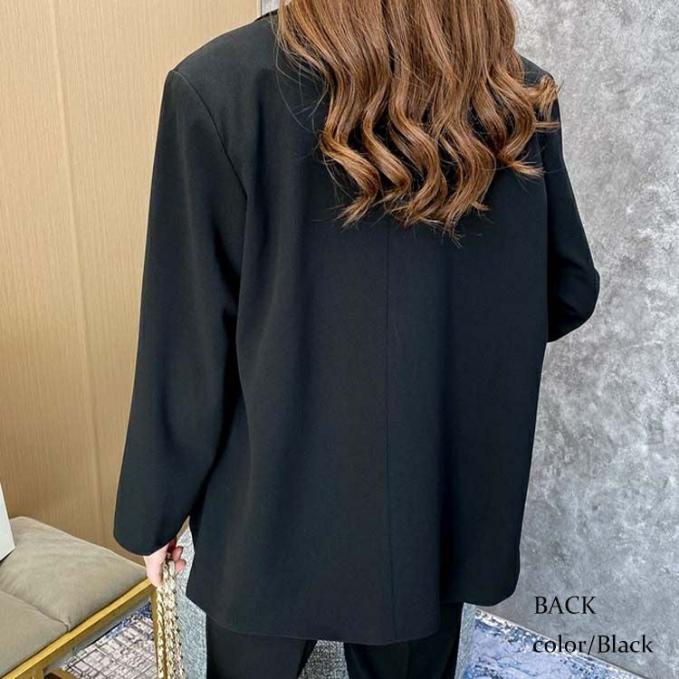 大きいサイズ レディース 一つボタンテーラーカラージャケット　goldy-1141