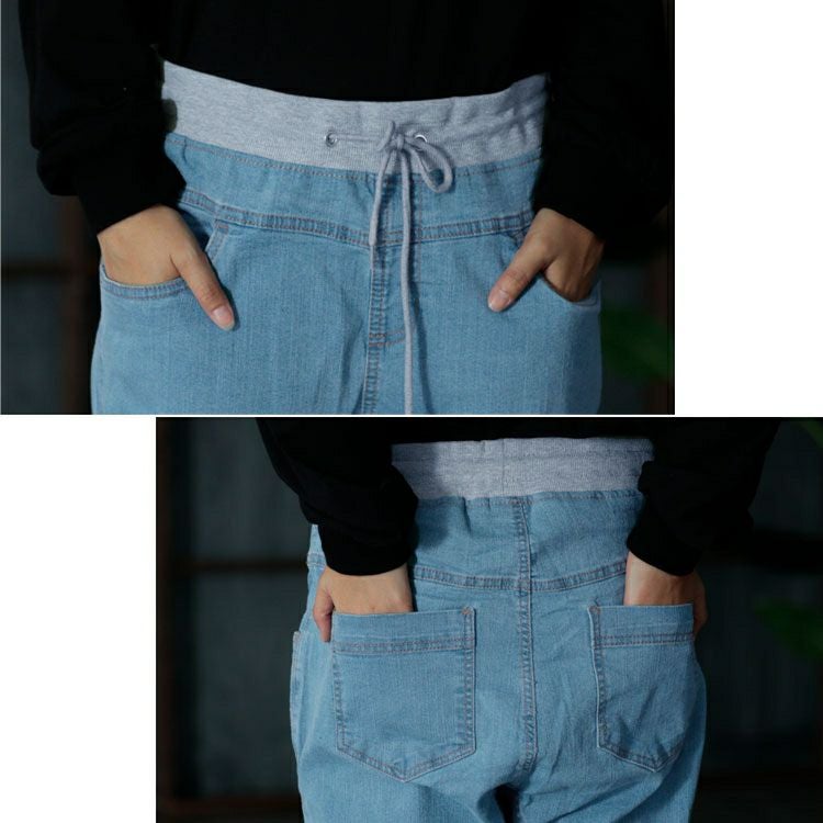 大きいサイズ レディース ウエストリブデニムパンツ　wd-0351