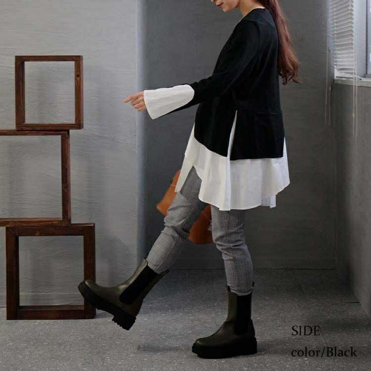 大きいサイズ レディース レイヤード風アシンメトリートップス　goldy-1155