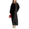 大きいサイズ レディース ロング丈ニットワンピース　and-u5370 ブラック