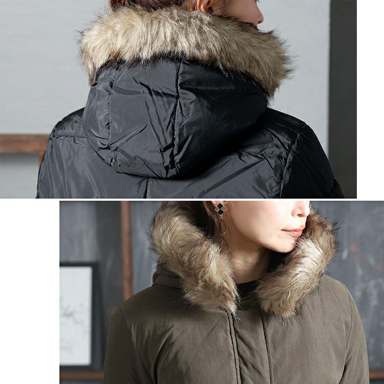 大きいサイズ レディース リバーシブルモッズコート　mnfk-122701